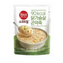 햇반 소프트밀 닭가슴살 곤약죽 180g, 8개