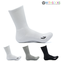 위드삭스 여성48 스포츠양말 장목 크루삭스 그물망, 여-48P_화이트