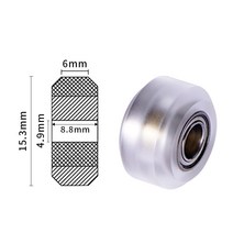 킹룬 KINGROON POM 풀리 v-슬롯 선형 레일 볼 베어링 3D 프린터 부품 CNC 투명 폴리 카보네이트 v 휠 Openbuilds 플라스틱, [03] Transparent Small