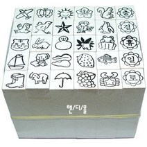 핸디몰 선생님도장(학습용도장)상.검.별.참잘했어요(스탬프.인주.컬러스탬프)공수대, 출석도장 세트(30p)