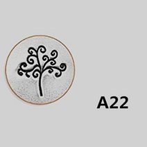 로고 사용자 정의 금속 스탬핑 도구 DIY 공예 펀치 보석 가죽 나무 구리 스탬퍼 펀칭 6mm 크기 조각, 22 A22