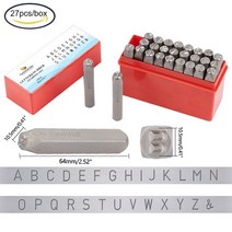 936 pcs 레터 앰프 숫자 금속 스탬프 세트 알파벳 a-z amp 숫자 0-9 및 기호 철 대문자 스탬프 diy용 펀치 프레스 도구, style3 패턴-8mm