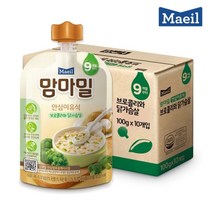맘마밀 안심 이유식, 브로콜리와 닭가슴살, 100g, 10개