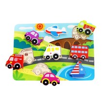 탈것배우기 자동차놀이 두뇌향상 원목퍼즐 키즈 교육완구 아이선물 목재 장난감