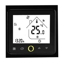 TUYA WIF/RS485/ZIGBEE 바닥 난방용 건식 접촉 및 보일러 능동형 전기 가열 용 이중 센서 온도 조절기 4KW24V/220V 밸브, [02] Zigbee Version, [01] BLACK, [06] 24V GC
