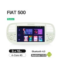 카오디오 Kingchange 피아트 500 2010 2015 안드로이드 자동 스테레오 4G 와이파이 자동차 2 GPS 7 인치, 8.4  core 2 16G