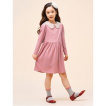 [빈폴키즈] [이월 30% OFF] 핑크 저지 레이스 포인트 원피스 (BI2271G