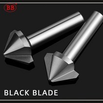 드릴 가이드 거치대 경첩 지그 목공 공구 BB 90도 카운터 싱크 HSS 챔퍼링 금속 밀링 도구 1 3 플루트 커터 디듀링 오리피스 로즈 코브, CHINA, D6, 라운드 + 1 Flute+BLACK-BLADE 1PCS