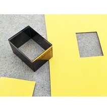 정사각형/직사각형 둥근 가장자리 모양의 금속 구멍 펀치 커터 DIY 가죽 종이 공예 다이 커팅 핸드 할로우 도구 1 개, [10] 45x55mm
