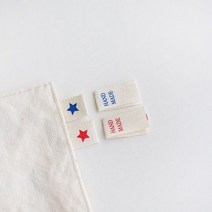 [원단쟁이] 50개]100개]-끼움라벨) 내츄럴 꼬마별(2컬러) E2, 50개, 레드