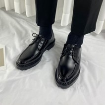 남자 캐주얼 4cm 키높이 더비슈즈 클리퍼 로퍼