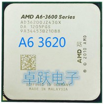 파워딜 AMD A-시리즈 A6 3600 2.2GHz 4M 65W 쿼드 코어 CPU 프로세서 소켓 FM1, 한개옵션0