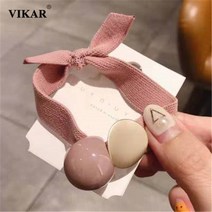 새로운 여성 컬러 보우 헤어 밴드 소녀 달콤한 머리띠 탄성 고무 헤어 링 어린이 헤어 타이 헤어 포니 테일 헤어 액세서리