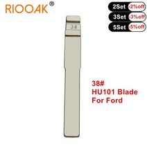 포드 퓨전 포커스 몬데오 랜드로버 재규어용 금속 포경 플립 HU101 FO21 FO38 19 90 KD 원격 자동차 키 블, 02 No.38