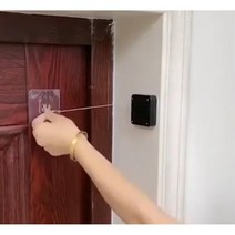 무타공 현관문 중문 와이어 도어 클로저 클로져 크로저 클로즈 미닫이, 블랙 사각