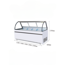 마트 반찬 정육점 정육평대 쇼케이스 고기숙성 냉장고, 1.6m 직랭식 이중 온도 냉장고