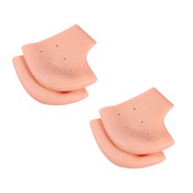 실리콘 발뒤꿈치패드 뒷꿈치 보호 발패드 쿠션 물집방지 2세트, 실리콘발보호대(주간용-살색)X2개