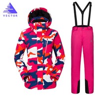 스키복 여성용 산악 방수 보온 스노우보드 재킷 + 바지 통기성 겨울