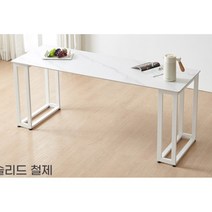 모던 슬림 철제 사각 다리 세라믹 식탁 1800 고급 깔끔한 레스토랑, 02.화이트_화이트상판