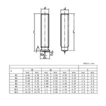 스터드용접기 Welding Screws Spot Head M3 M4 M5 M6 M8 Size Solid Studs Full Standard Pitch Male Bolts, 01 M3 (50pcs)_07 25mm