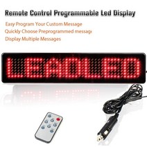 LED전광판 23cm 12v led 자동차 기호 원격 제어 프로그래밍 가능한 이동 스크롤 메시지 led 디스플레이 화면 7x41pixels 2351cm (9.05 x1.97), 노란색