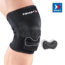 잠스트 ZAMST RK 2 무릎보호대 무릎 좌 우 흔들림 방지 및 하부 서포터 배구 농구 달리기 러닝용 보호대, 블랙/M