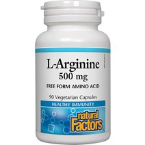 내추럴 팩터스 L-아르기닌 500mg 90베지캡슐, 90개