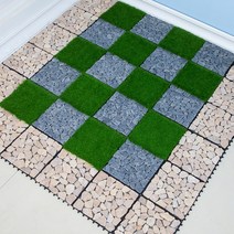 셀프 시공 데크 타일 10p 인테리어 돌 바닥 인조잔디 나무 자갈 bluestone 대리석 diy, 흰 조각 10개세트