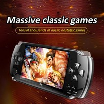 4.0 인치 8GB 휴대용 게임 콘솔 1500 내장 여러 시뮬레이터 X6 레트로 비디오 콘솔 플레이어 레트로게임기 월광보합 오락실게임, 푸른, 01 파란