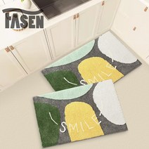FASEN 주방매트 패밀리 융모 클래식 호텔 발매트 스포츠 매트 러그 규조토발매트 욕실발매트 화장실매트 수건 답례품 코일매트 코일매트 소프트 주방 발매트 사계절 발매트, 매트11(2P)