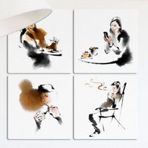 데코밍샵멀티액자_커피한잔의여유_노프레임액자