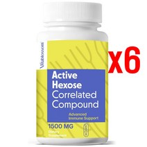 비타브로솜 AHCC 표고버섯균사체ahcc 1500mg(3캡슐) 90캡슐 6개, 90정