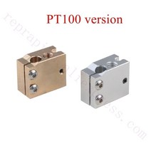 화산 가열 블록 PT100 히터 m3 고온 및 K 유형 열전대 Ultimaker Reprap 3D 프린터 압출기 5 개, Brass