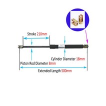 스트럿바 보강 지지대 1PC 350-500mm 20kg/200N/44LB 범용 스트럿 바 가스 스프링 지원 부팅 보닛 자동차, 11 500mm-C