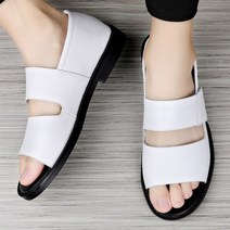 남성 샌들 데오도란트 발가락 레이어 소 가죽 신발 남성 비치 신발 남성 가죽 샌들 편안한 패션 매일
