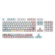 PBT 소재 XDA 높이 볼캡 열승화 모티브 패턴 130키 빅 풀세트 범용 기계식 키보드 키캡, 색깔6