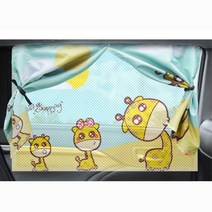 차량용 모기장 햇빛 가리개 NF쏘나타 운전석 HG 베라크루즈 펠리세이드 아반떼 어린이 올뉴카니발 싼타페DM 더뉴K3 k7 여름 스파크 그랜져IG 가림막, 1개, 옐로우기린 운전석1P