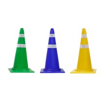색상칼라콘 공사현장 도로공사 주차금지 통행금지 고깔 주차콘, 3-황색, 황색, 1개