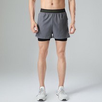 큰언니작은언니샵 레깅스팬츠 퀵드라이소재 헬스 투인원쇼츠 레깅스반바지 무지반바지 남성운동복 8WA5003C
