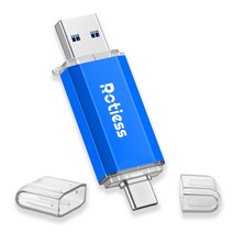 ROTIESS USB3.1 대용량 c타입 USB메모리 2in1 OTG 푸른, 64GB