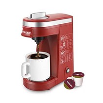 12온스 리저버가 있는 싱글 컵 캡슐용 츄룩스 서브 커피 메이커 브루어 블랙, Red