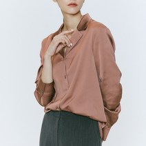 [W9]앵커 새틴 셔츠 블라우스