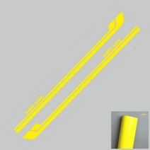 레이싱 스포츠 줄무늬 자동차 스타일링 도어 사이드 스커트 스티커 미쓰비시 미라지 바디 장식 비닐 데칼 튜닝 액세서리, YELLOW