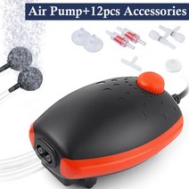 충전식기포기 낚시 usb 휴대용 바다 fedour 조절식 수족관 공기 펌프 2 콘센트, 블랙오렌지 공기 펌프, 영국 플러그 220v, 협력사