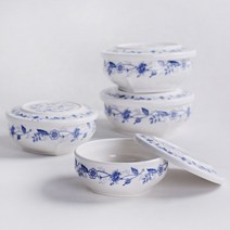 클래식블루 도자기 뚜껑 찬기 3size 대, 1개, 색상