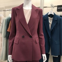 케이엘 KL 중앙로 매니저추천! 홑겹 여름 컬러감예쁜 스판력 딥마젠타 자켓KWJKKI4300