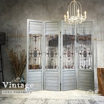 빈티지 파티션 가림막 접이식 가벽 사진 촬영 소품 칸막이 현관 병풍, D-회색 2m 높이(1장 가격)