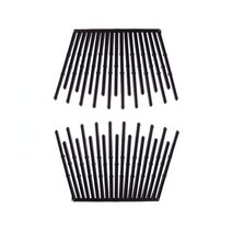 포니 테일 푹신한 모델링 디스크 헤어 스타일링 도구 2 개 블랙 삽입 빗 플레이트 높이 클립 브러시 액세서리, 1.black