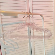 진주 옷걸이 옷가게 매장 구슬옷걸이 쇼윈도, 3개, 핑크 옷걸이