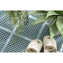 욕실 화장실 목욕탕 바닥 다용도 미끄럼방지 논슬립 물때없는 PVC매트 패드 발판 깔개 깔판, 다크그레이, 1개